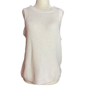 Anthropologie Woman’s Crewneck Sleeveless Crochet Tank Top Cami Size Medium